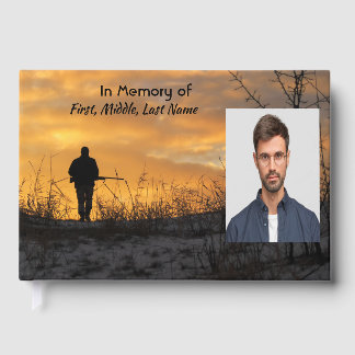  Memorial Hunter Hunting Stalking Game Guest Book