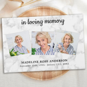 Memorial In Loving Memory 3 Photo Keepsake Funeral Guest Book