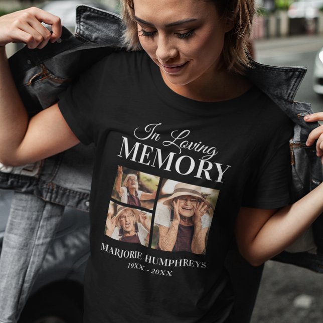 Memorial In Loving Memory 3x Picture T-Shirt (Creator Uploaded)
