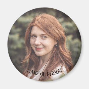 Memorial In Loving Memory Classic Elegant Photo Ma Magnet