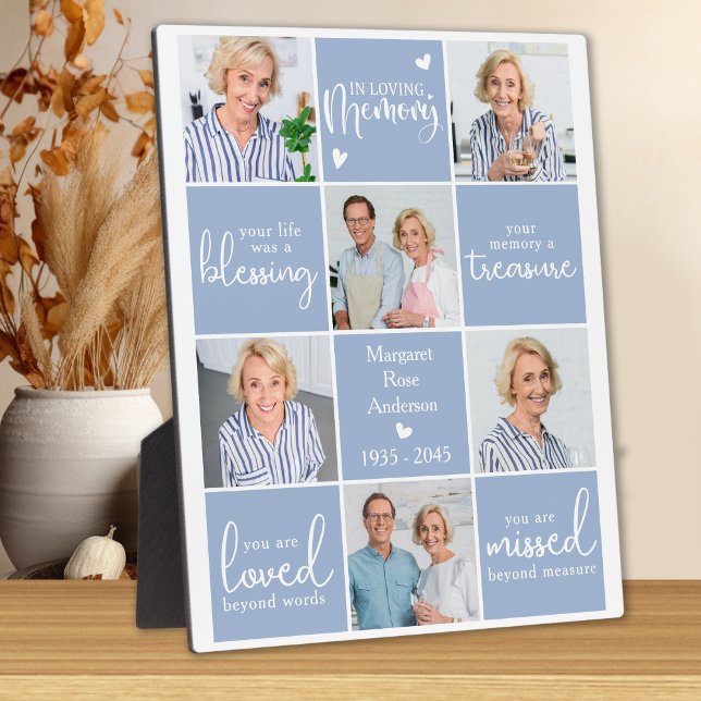 Memorial IN LOVING MEMORY Custom 6 Multi Photo Plaque (Creator Uploaded)