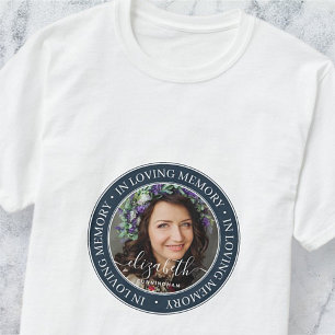 Memorial In Loving Memory Elegant Classic Photo T-Shirt
