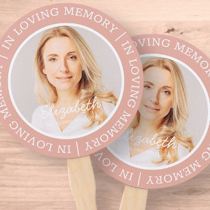 Memorial In Loving Memory Modern Custom Photo Hand Fan