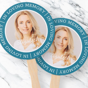 Memorial In Loving Memory Modern Custom Photo Hand Fan