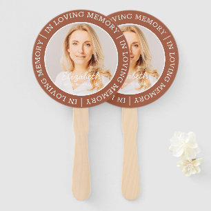 Memorial In Loving Memory Modern Custom Photo Hand Fan
