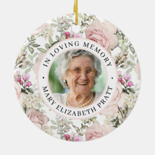 Memorial In Loving Memory Photo Christmas Ceramic  Tree Decoration