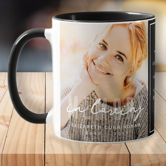 Memorial In Loving Memory Simple Elegant Photo Mug (Creator Uploaded)