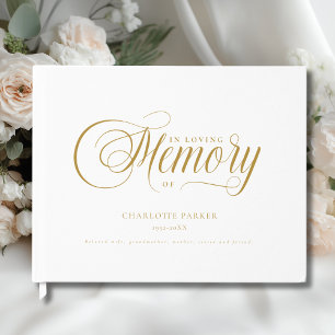 Memorial "In Loving memory" White Guest Book
