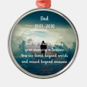 Memorial, In Memory, Man Metal Tree Decoration