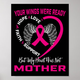 Memorial In Memory Of Mom Pink Breast Cancer Aware Poster