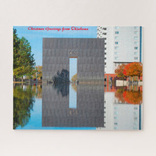 Memorial in Oklahoma. Christmas Greetings Jigsaw Puzzle