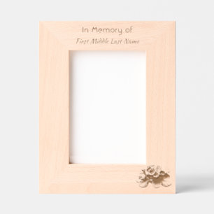 Memorial Keepsake African Violet Etched Frames