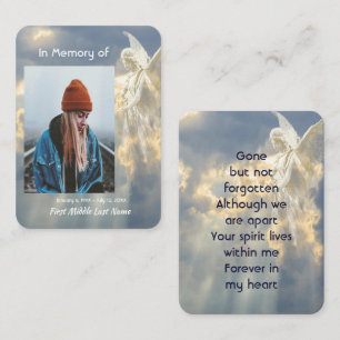 Memorial Keepsake Angel Sky Clouds Business Card