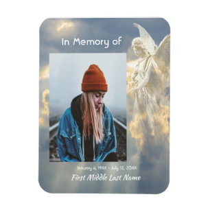 Memorial Keepsake Angel Sky Clouds Magnet