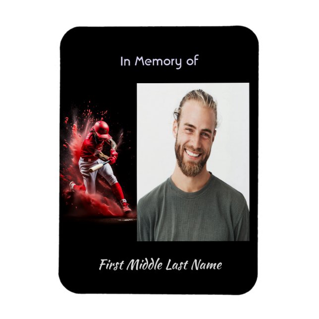 Memorial Keepsake Baseball Softball  Magnet (Vertical)