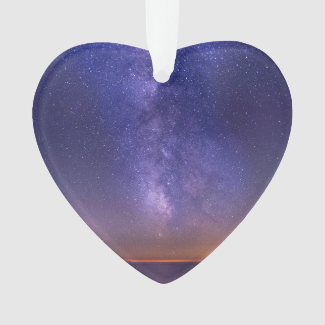 Memorial Keepsake Beautiful Sta Dated Photo Custom Ornament (Front)