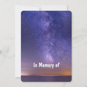 Memorial Keepsake Beautiful Starry Sky Invitation