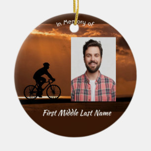Memorial Keepsake Biking Cycling Bike Ceramic Tree Decoration