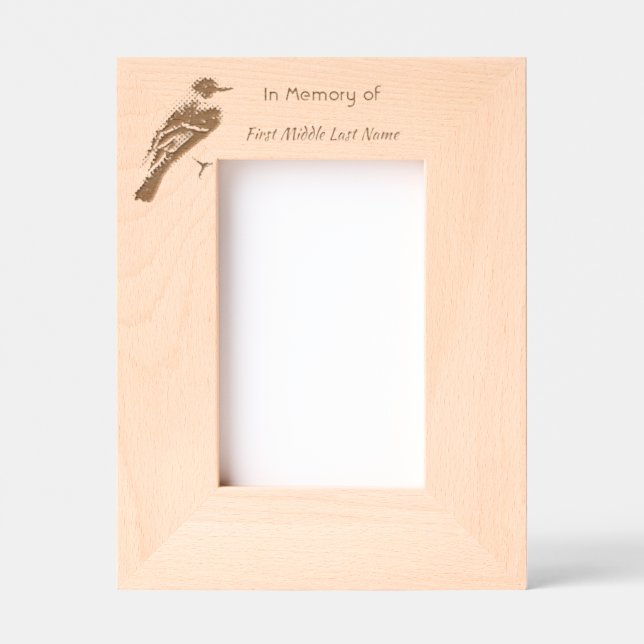 Memorial  Keepsake Bluebird Garden Bird  Etched Frames (Front)
