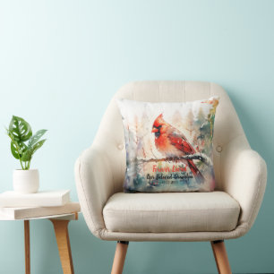 Memorial Keepsake Cardinal Cushion