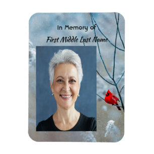  Memorial  Keepsake Cardinal Red Bird  Magnet