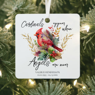  Memorial Keepsake Cardinals Appear Metal Tree Decoration