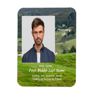 Memorial Keepsake Cattle Farm Landscape Magnet
