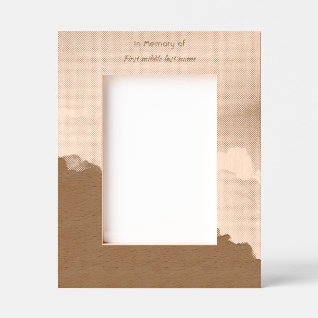 Memorial Keepsake Clouds Sky Heavenly Etched Frames (Front)