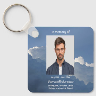 Memorial Keepsake Clouds Sky Heavenly Key Ring