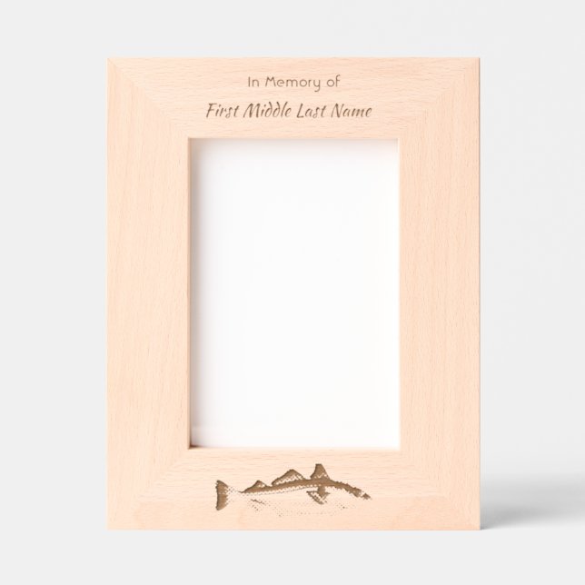 Memorial Keepsake Commercial Fisherman Etched Frames (Front)