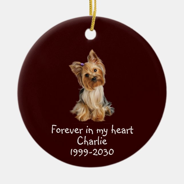 Memorial Keepsake Dog Pet Animal Ceramic Tree Decoration (Front)