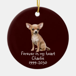 Memorial Keepsake Dog Pet Animal Customise Ceramic Tree Decoration