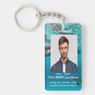 Memorial  Keepsake Dolphins Underwater Ocean Key Ring