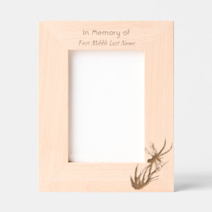 Memorial Keepsake Dragonfly Watercolor  Etched Frames