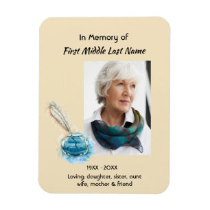 Memorial Keepsake Feather Pen  Magnet