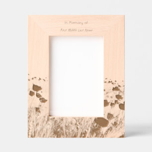 Memorial Keepsake Field Red Poppy Etched Frames