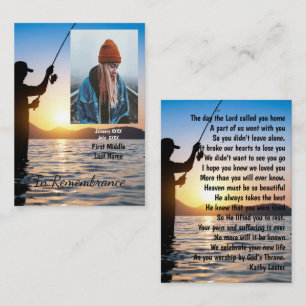 Memorial Keepsake Fisherman Fishing Fish Business Card