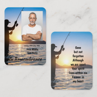 Memorial Keepsake Fisherman Fishing Fish Business Card