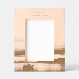 Memorial Keepsake  Fishing Boat Fisherman Etched Frames