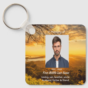 Memorial Keepsake Golden Sunrise  Key Ring