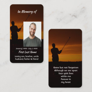 Memorial Keepsake Golfer Golfing Golf Business Card