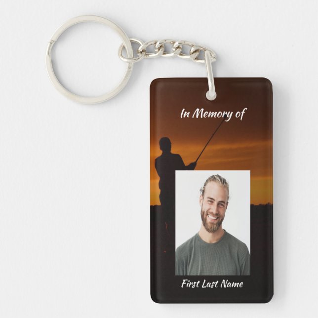 Memorial Keepsake Golfer Golfing Golf Key Ring (Front)
