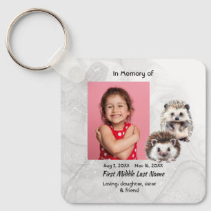 Memorial Keepsake Hedgehog Children Key Ring
