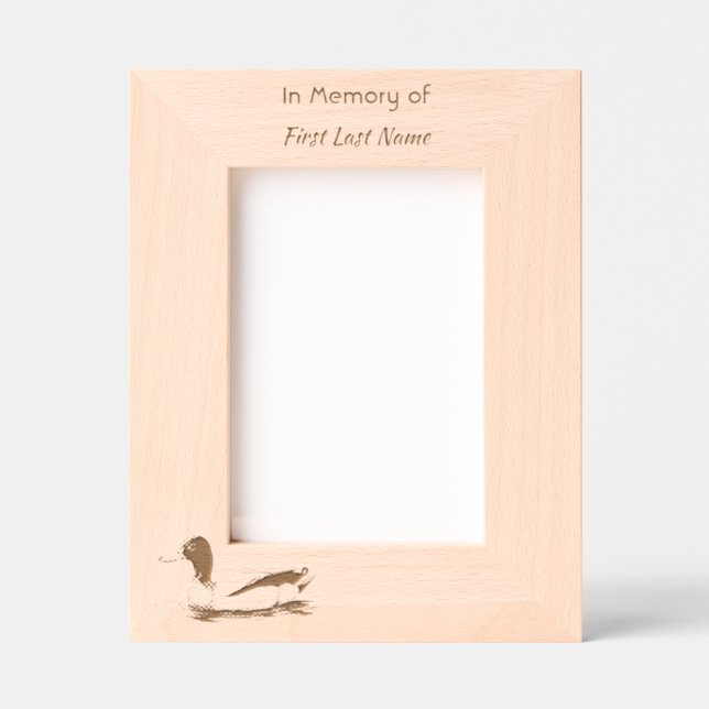 Memorial Keepsake Lake Ducks Birds Etched Frames (Front)
