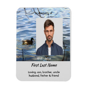 Memorial Keepsake Lake Ducks Birds Magnet