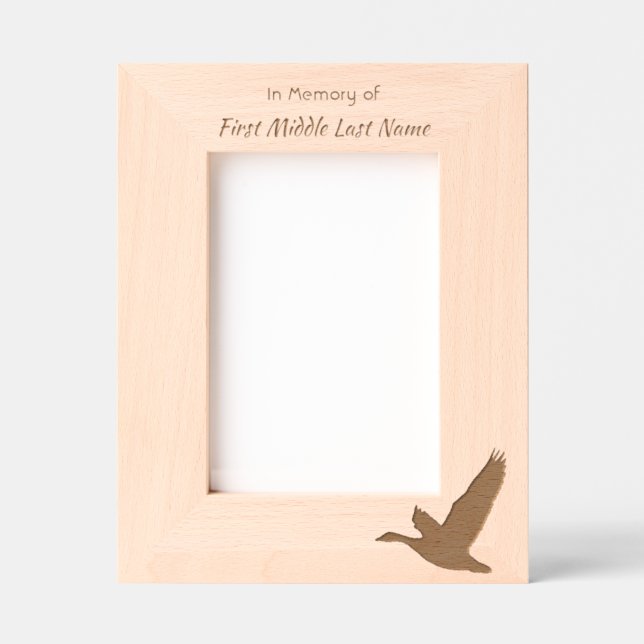 Memorial Keepsake Lake Geese Birds Etched Frames (Front)