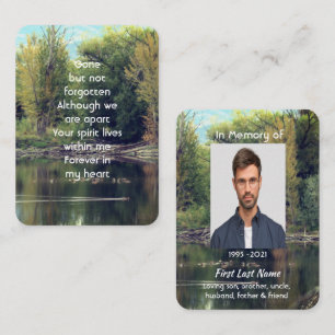  Memorial Keepsake Lake Pond Park Ducks  Business Card