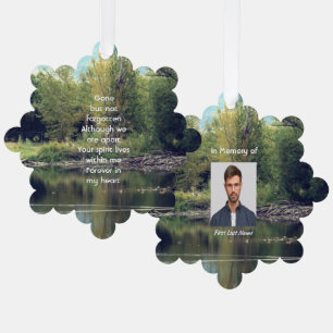 Memorial Keepsake Lake Pond Park Ducks Tree Decoration Card