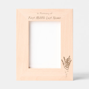 Memorial Keepsake Lavender Garden Flower Etched Frames