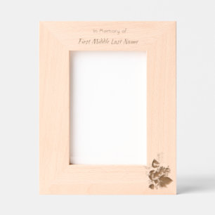 Memorial Keepsake Lilac Garden Flower Etched Frames